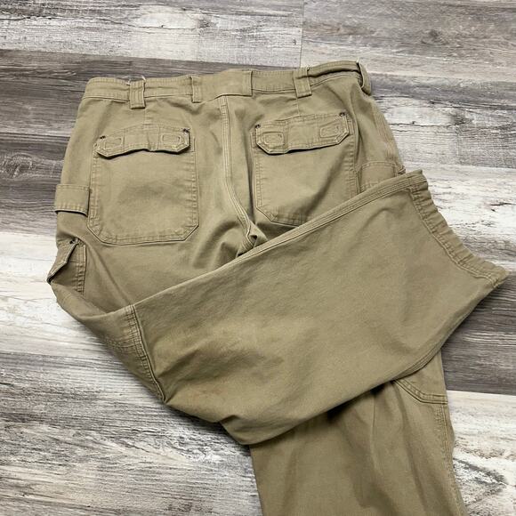 Duluth Trading Co Flex Fire Hose Tan Men 42x31 Utility Relaxed Fit Cargo Pants - Picture 1 of 14